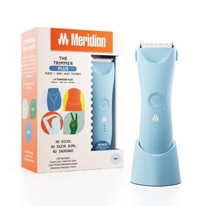 Meridian Trimmer Plus with Charging Dock, Pubic & Body Hair Trimmer Men Women